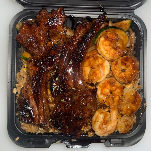 Shrimp & Lamb Chops Duo.